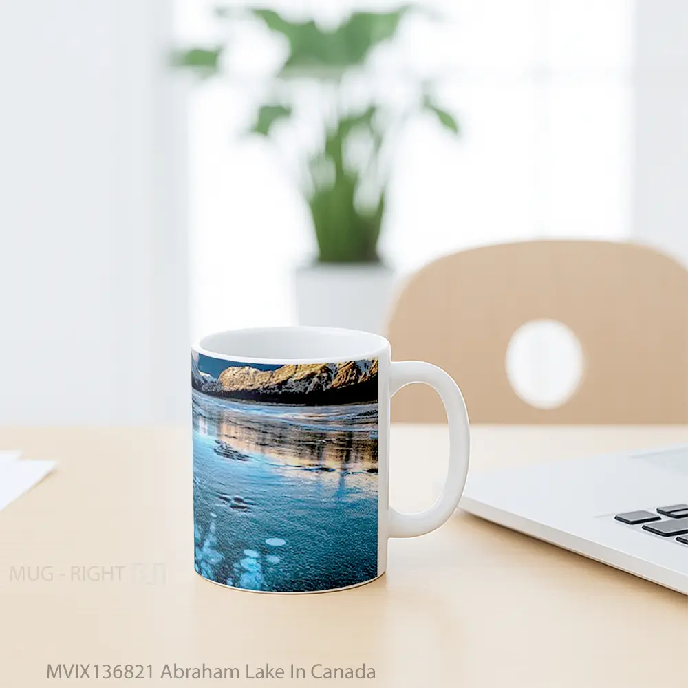 Mug Abraham Lake In Canada Gelas Pemandangan Alam - All-side / Desain