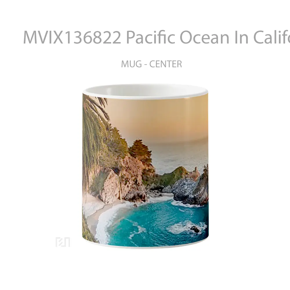 Mug Pacific Ocean In California Gelas Pemandangan Alam