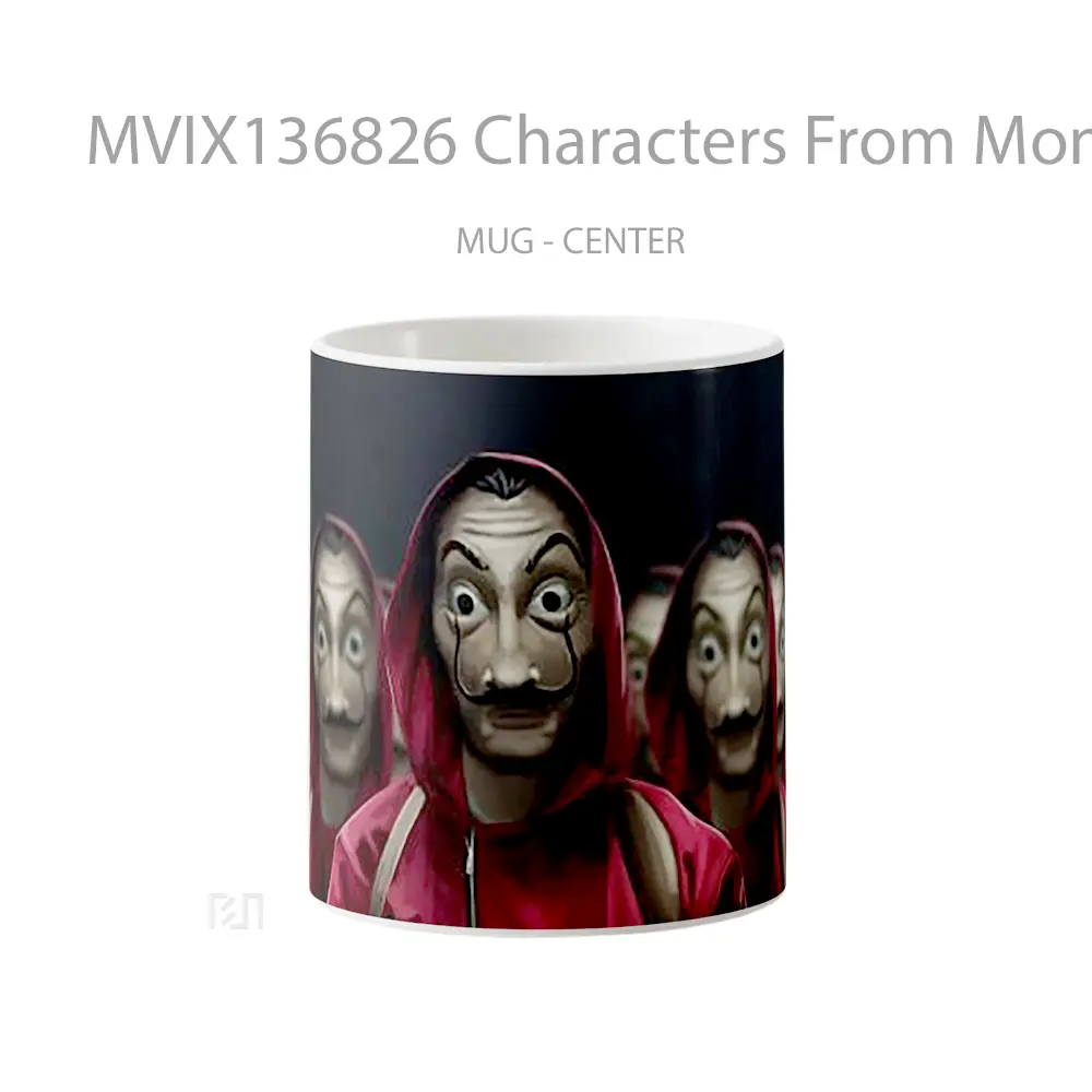 Mug Characters From Money Heist Gelas Keramik Unik