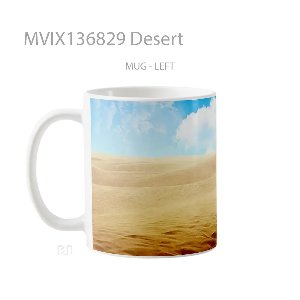 Mug Desert Gelas Pemandangan Alam - All-side / Desain