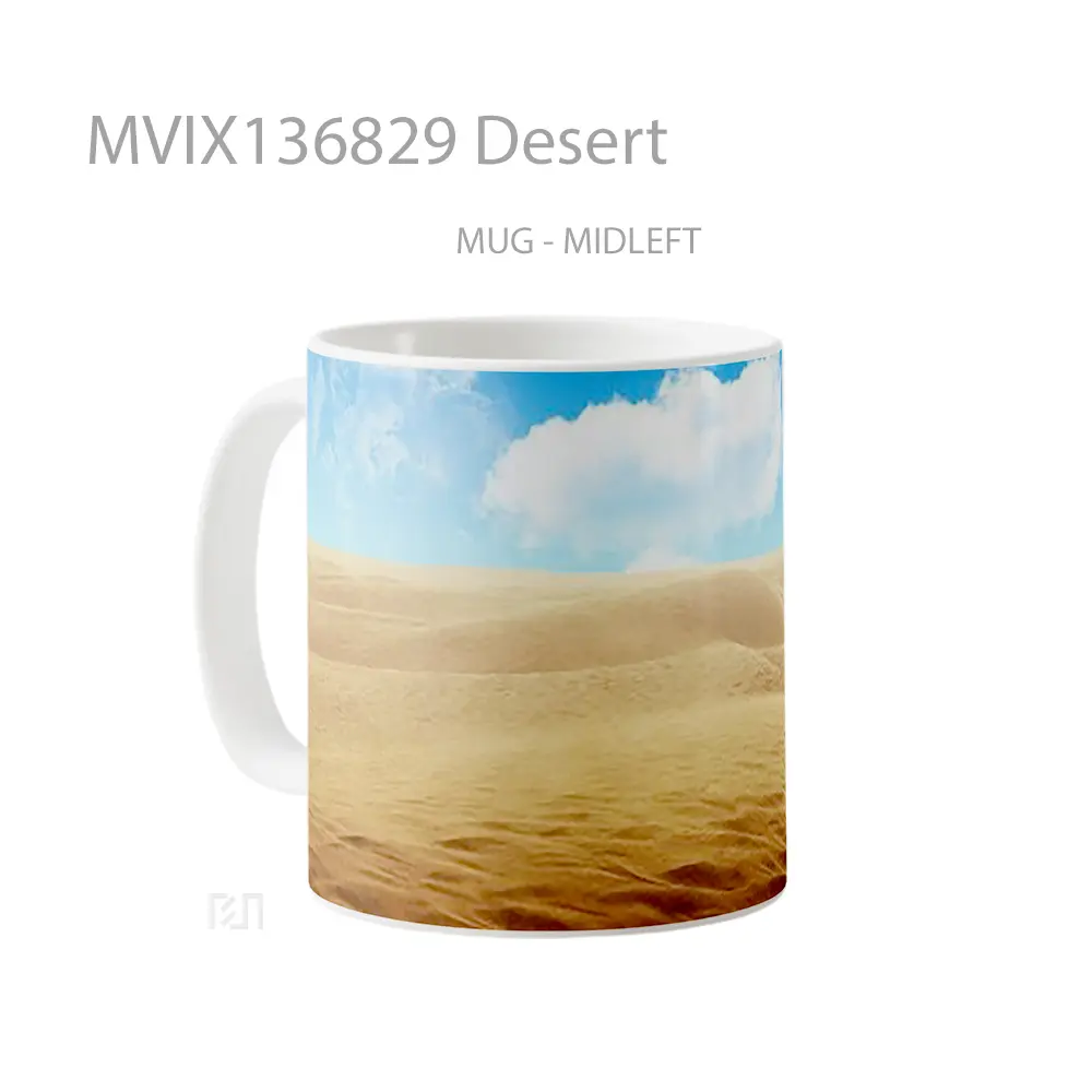 Mug Desert Gelas Pemandangan Alam - All-side / Desain