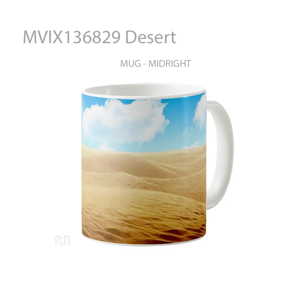 Mug Desert Gelas Pemandangan Alam - All-side / Desain