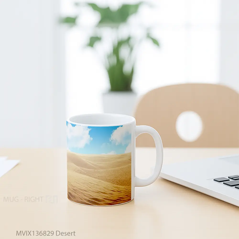 Mug Desert Gelas Pemandangan Alam - All-side / Desain