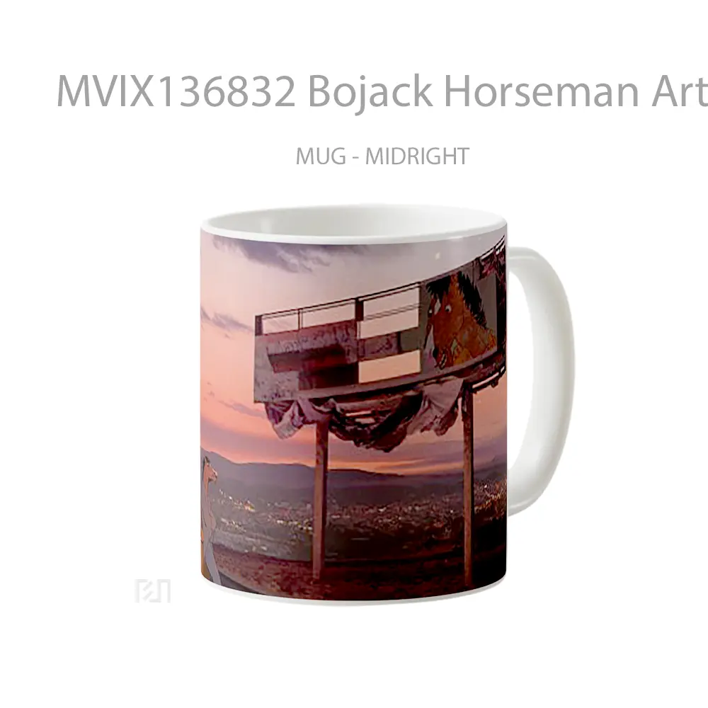 Mug Bojack Horseman Artwork Gelas Seni Modern - All-side / Desain