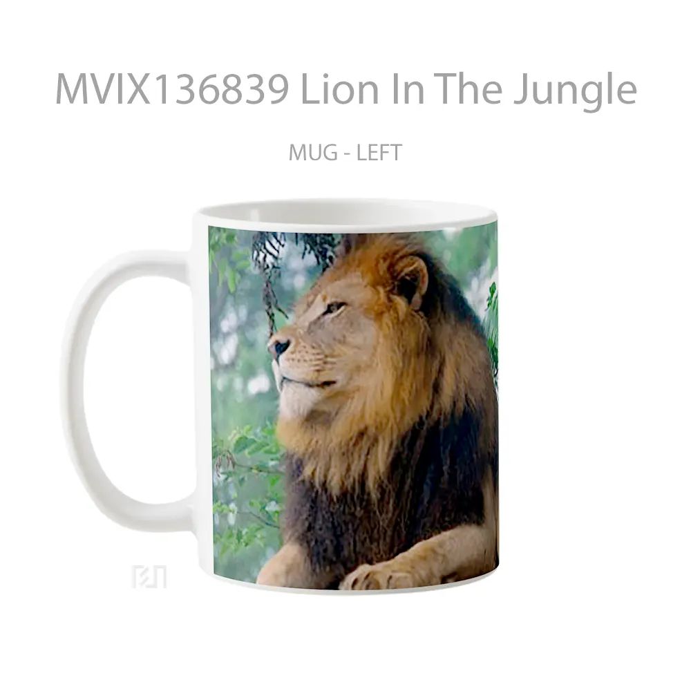 Mug Lion In The Jungle Gelas Hewan Lucu - All-side / Desain