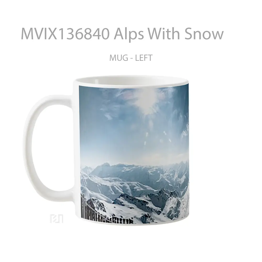 Mug Alps With Snow Gelas Pemandangan Alam - All-side / Desain