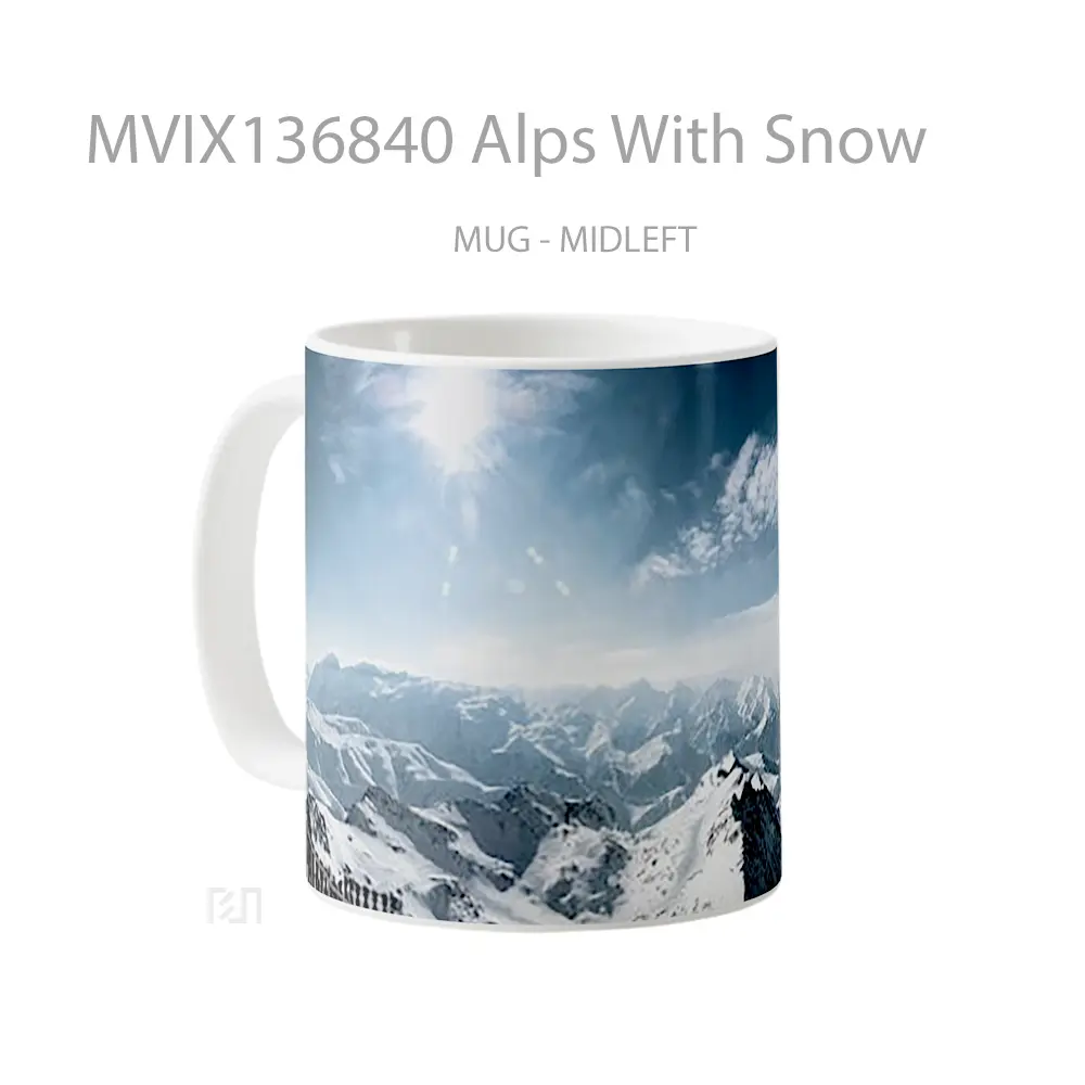 Mug Alps With Snow Gelas Pemandangan Alam - All-side / Desain