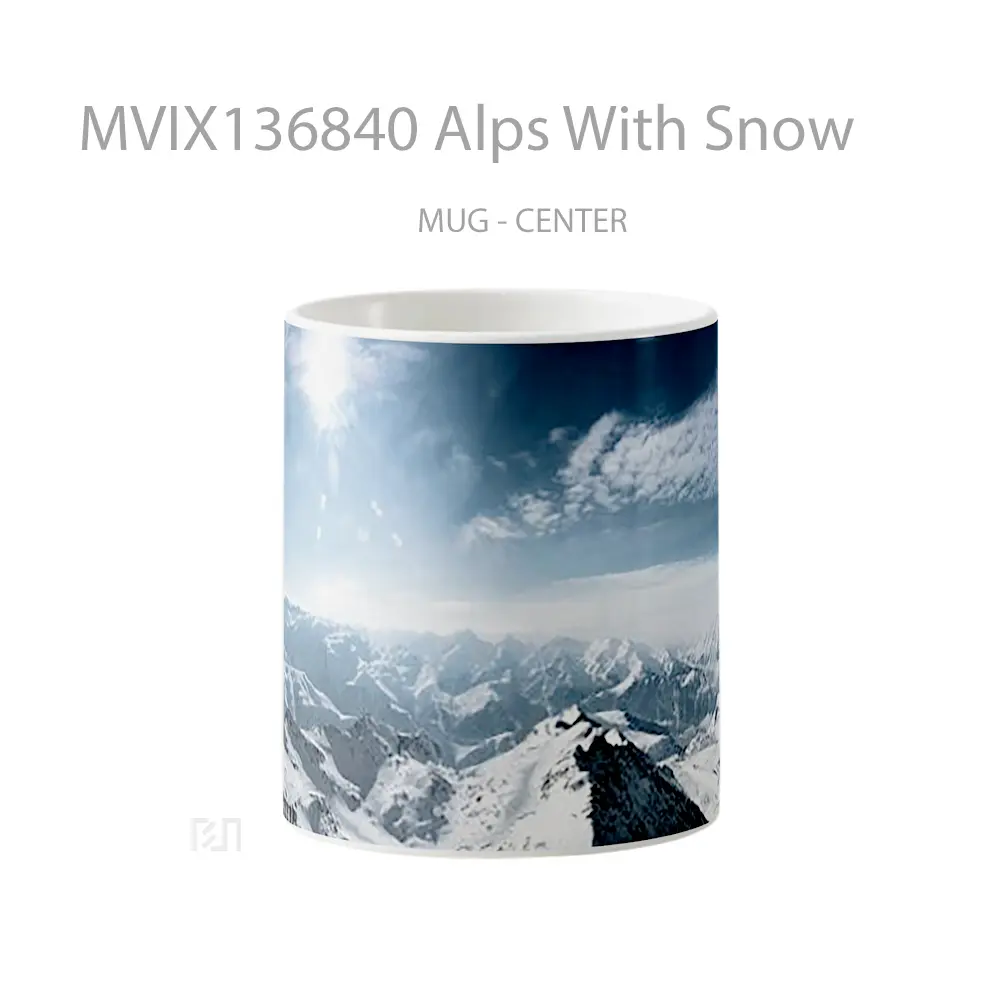 Mug Alps With Snow Gelas Pemandangan Alam