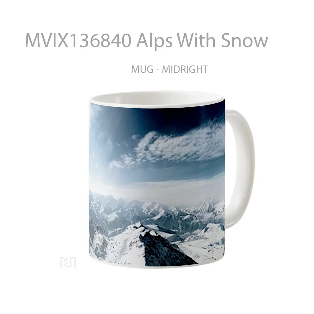 Mug Alps With Snow Gelas Pemandangan Alam - All-side / Desain