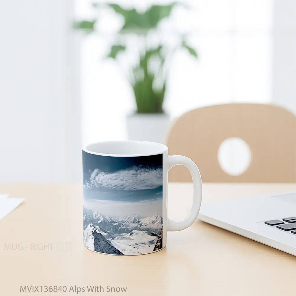 Mug Alps With Snow Gelas Pemandangan Alam - All-side / Desain