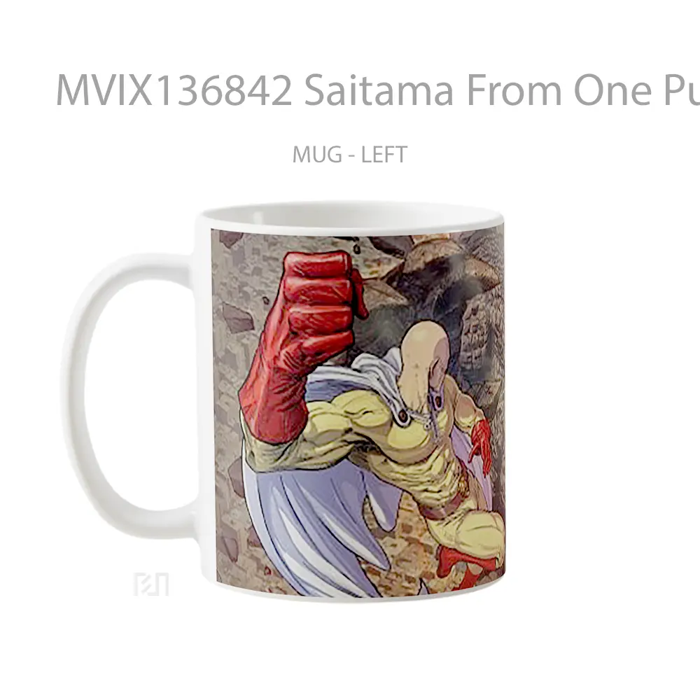 Mug Saitama From One Punch Man Cangkir Anime - All-side / Desain