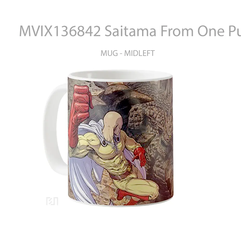 Mug Saitama From One Punch Man Cangkir Anime - All-side / Desain
