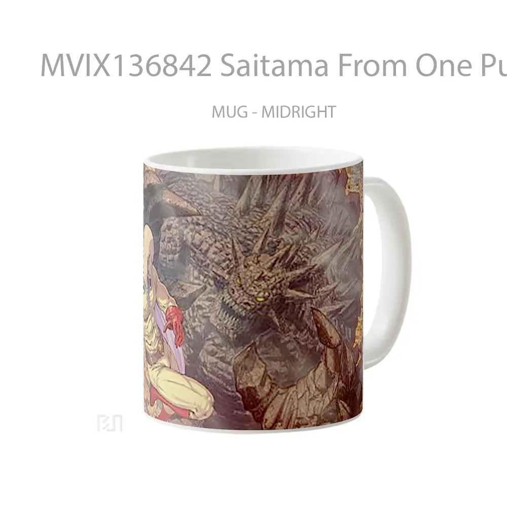 Mug Saitama From One Punch Man Cangkir Anime - All-side / Desain