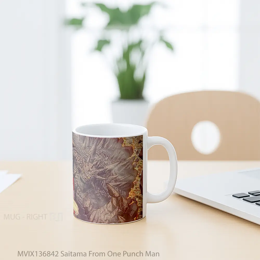 Mug Saitama From One Punch Man Cangkir Anime - All-side / Desain