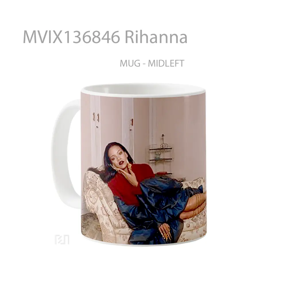 Mug Rihanna Gelas Selebriti - All-side / Desain