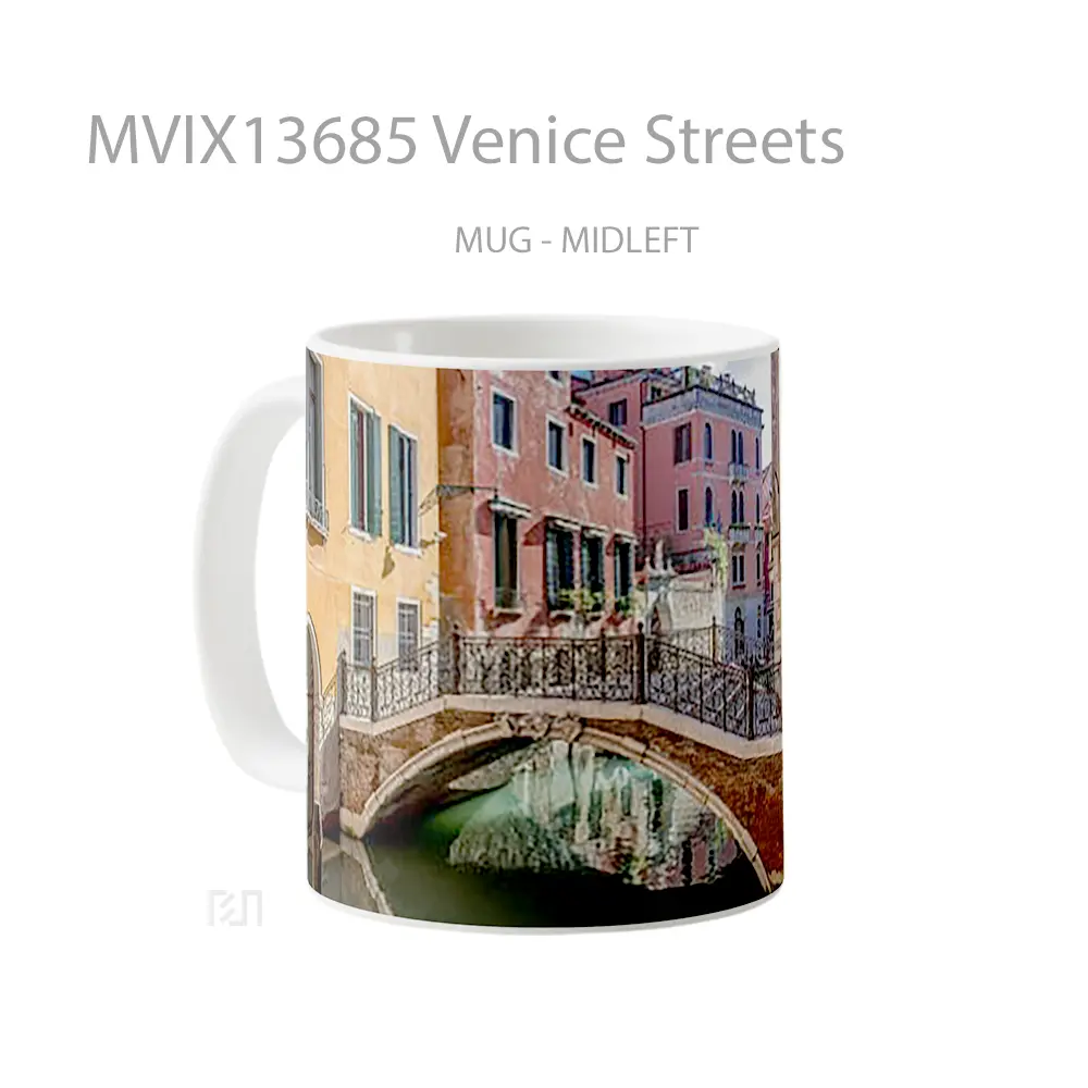 Mug Venice Streets Gelas Keramik Unik - All-side / Desain