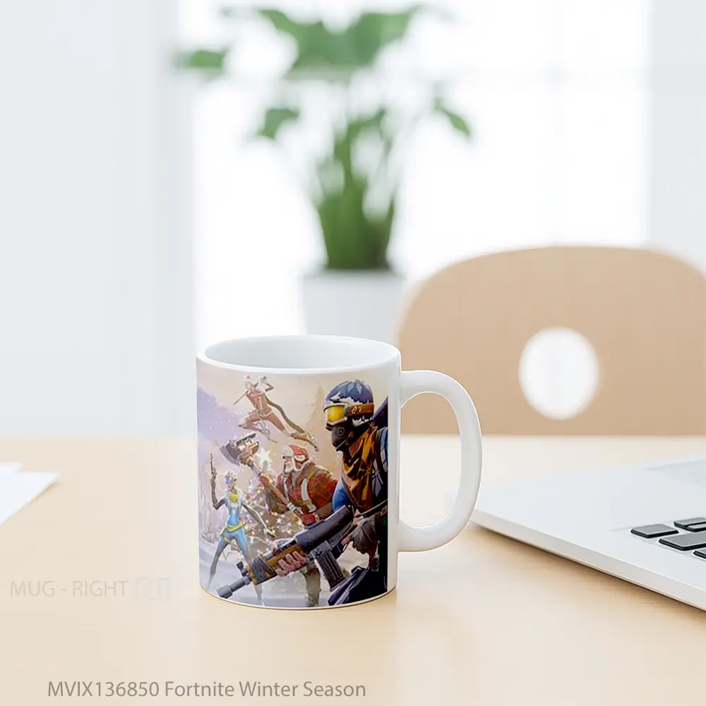 Mug Fortnite Winter Season Cangkir Gamer - All-side / Desain