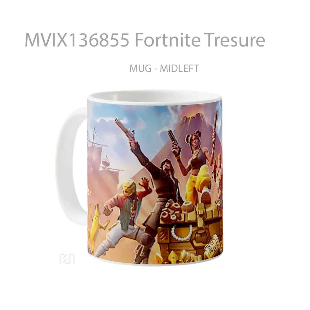Mug Fortnite Tresure Cangkir Gamer - All-side / Desain