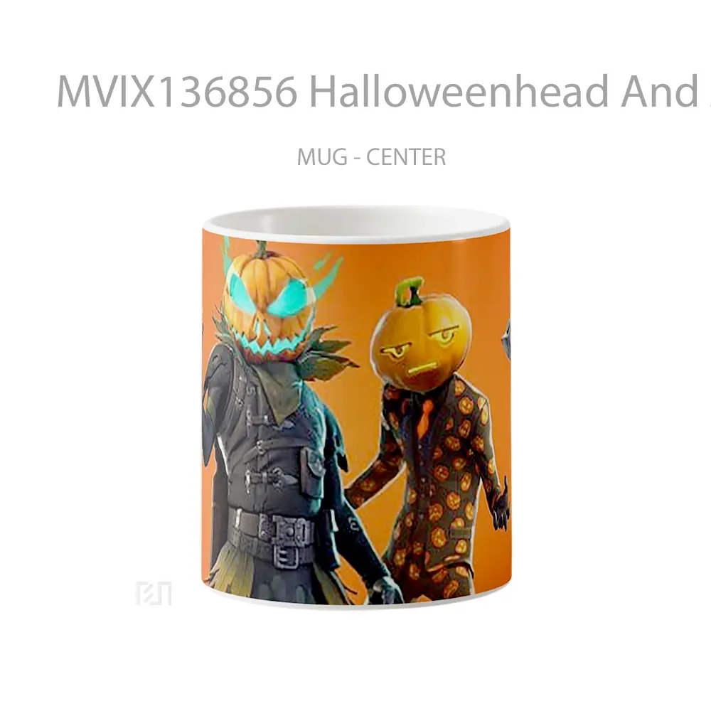 Mug Halloweenhead And Jack Gourdon Fortnite Cangkir Gamer