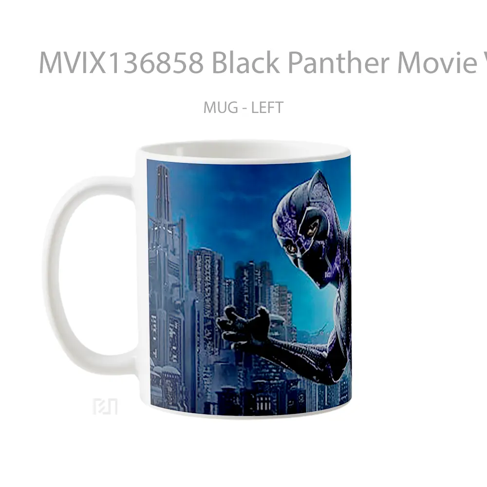Mug Black Panther Movie V1 Gelas Superhero - All-side / Desain