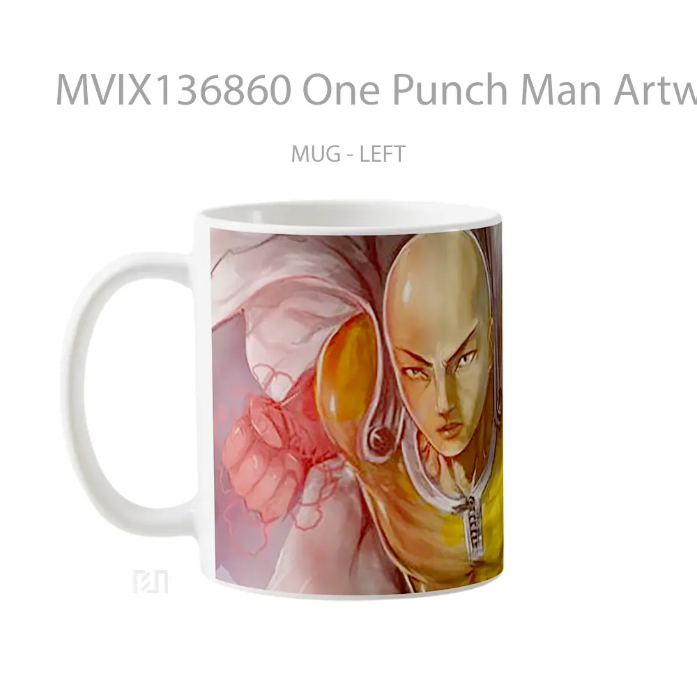 Mug One Punch Man Artwork Cangkir Anime - All-side / Desain