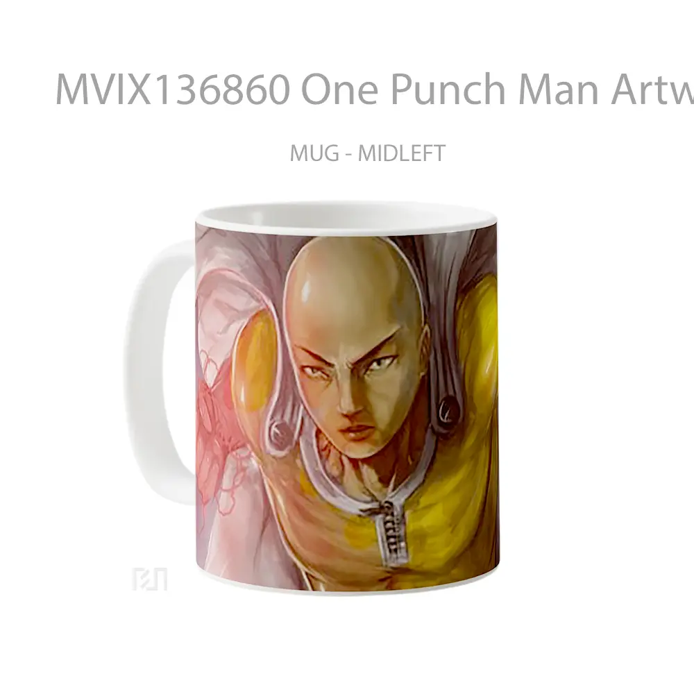 Mug One Punch Man Artwork Cangkir Anime - All-side / Desain