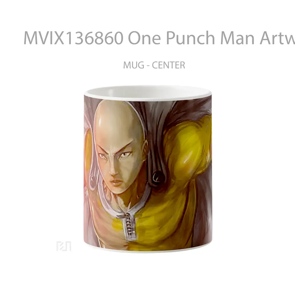 Mug One Punch Man Artwork Cangkir Anime