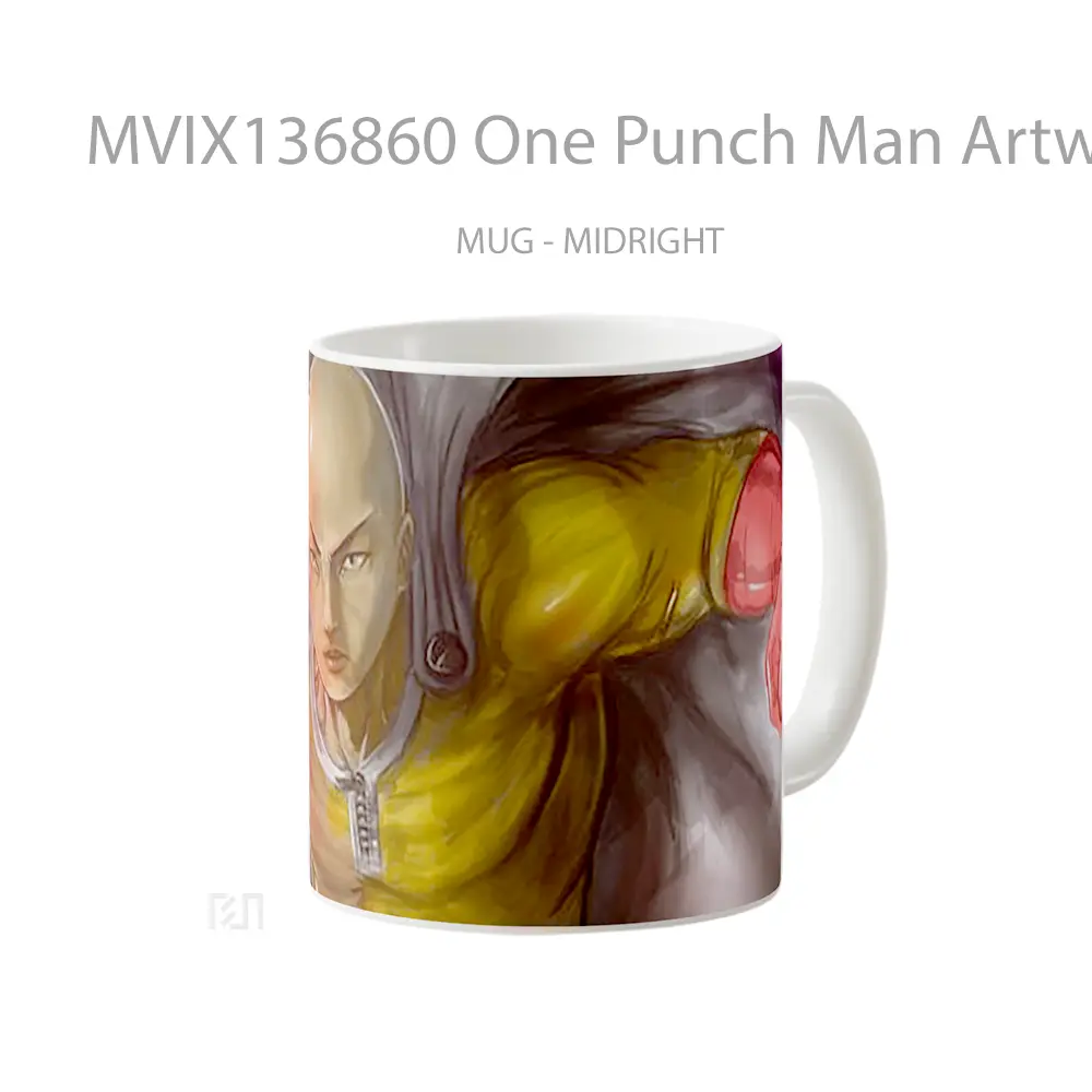 Mug One Punch Man Artwork Cangkir Anime - All-side / Desain