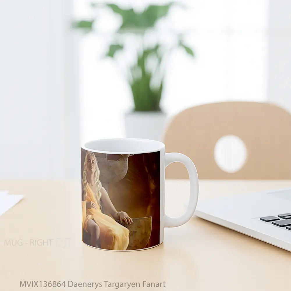 Mug Daenerys Targaryen Fanart Gelas Keramik Unik - All-side / Desain