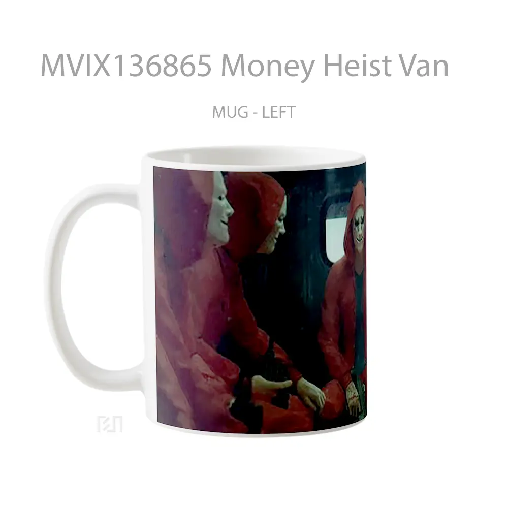 Mug Money Heist Van Gelas Keramik Unik - All-side / Desain