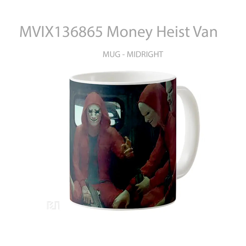 Mug Money Heist Van Gelas Keramik Unik - All-side / Desain
