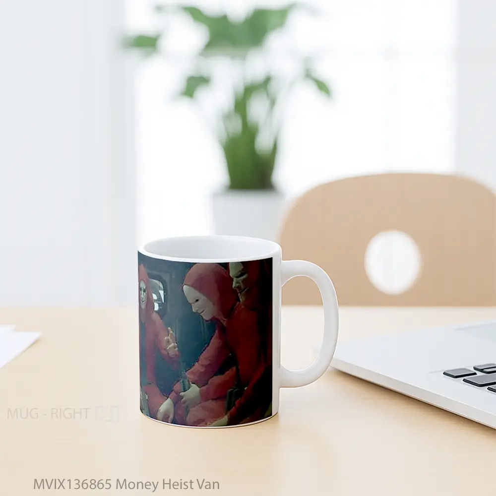 Mug Money Heist Van Gelas Keramik Unik - All-side / Desain
