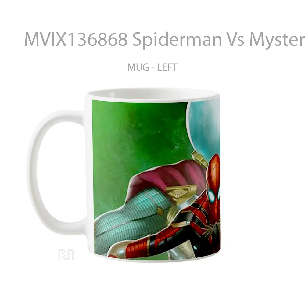 Mug Spiderman Vs Mysterio Fanart Gelas Superhero - All-side / Desain