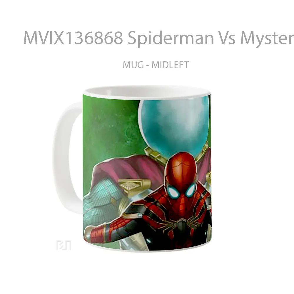 Mug Spiderman Vs Mysterio Fanart Gelas Superhero - All-side / Desain