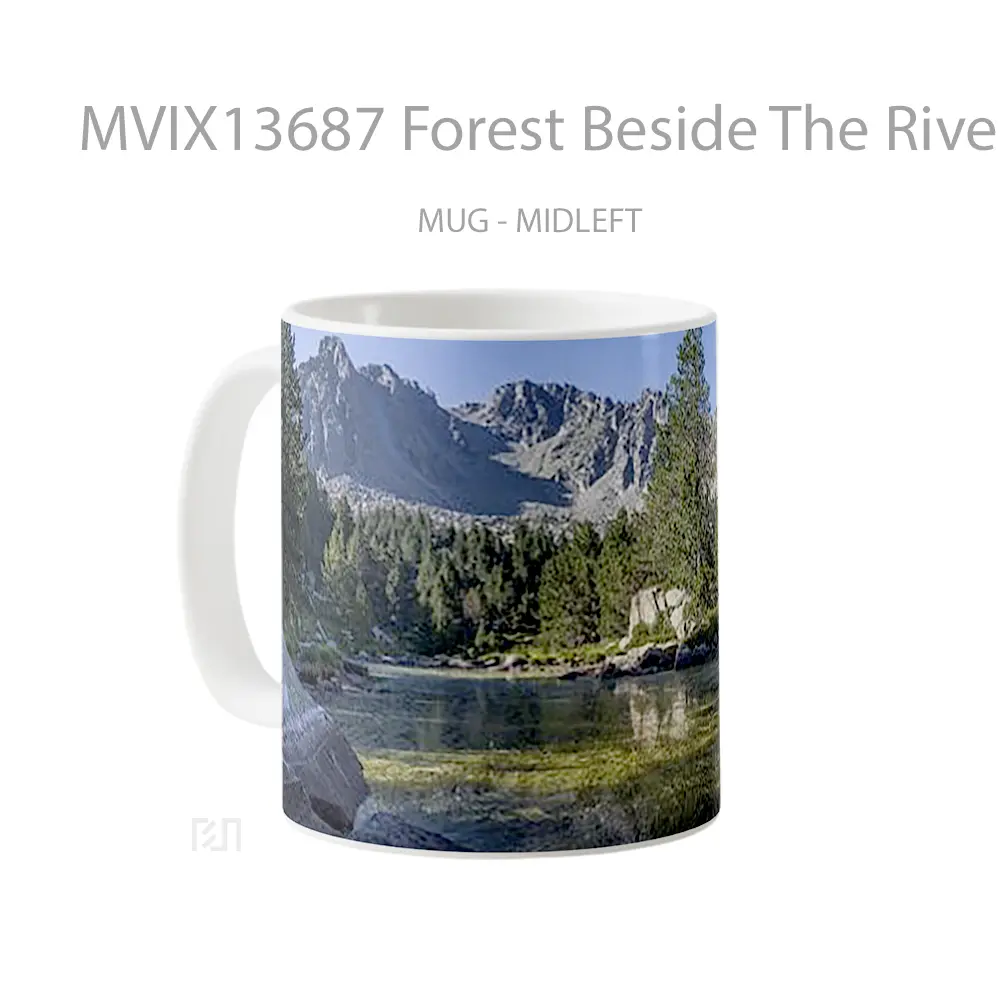Mug Forest Beside The River Gelas Pemandangan Alam - All-side / Desain