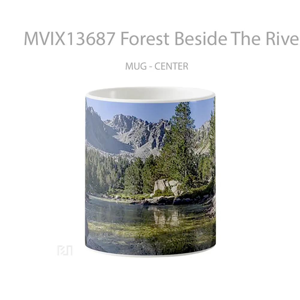 Mug Forest Beside The River Gelas Pemandangan Alam