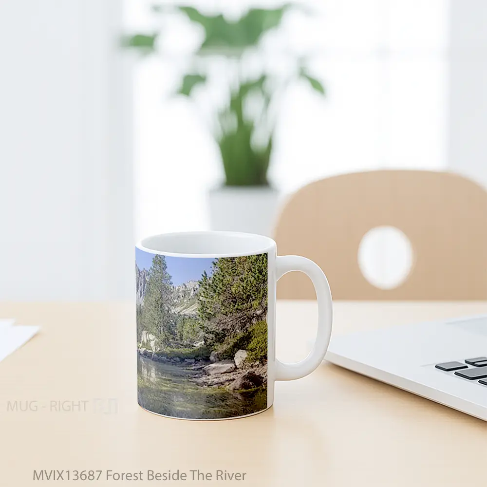 Mug Forest Beside The River Gelas Pemandangan Alam - All-side / Desain