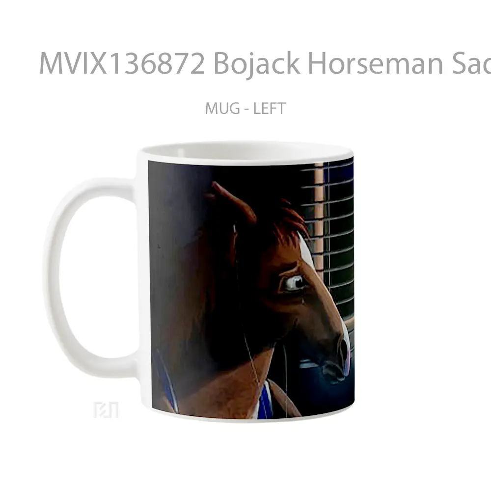 Mug Bojack Horseman Sad Gelas Keramik Unik - All-side / Desain