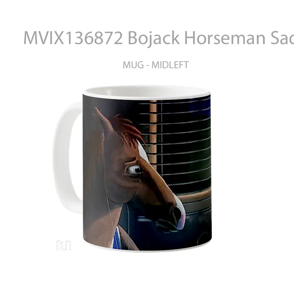 Mug Bojack Horseman Sad Gelas Keramik Unik - All-side / Desain