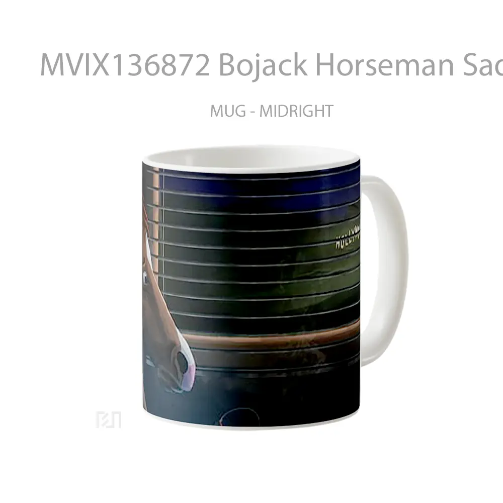 Mug Bojack Horseman Sad Gelas Keramik Unik - All-side / Desain