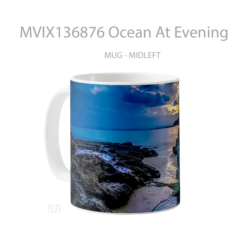 Mug Ocean At Evening Gelas Pemandangan Alam - All-side / Desain