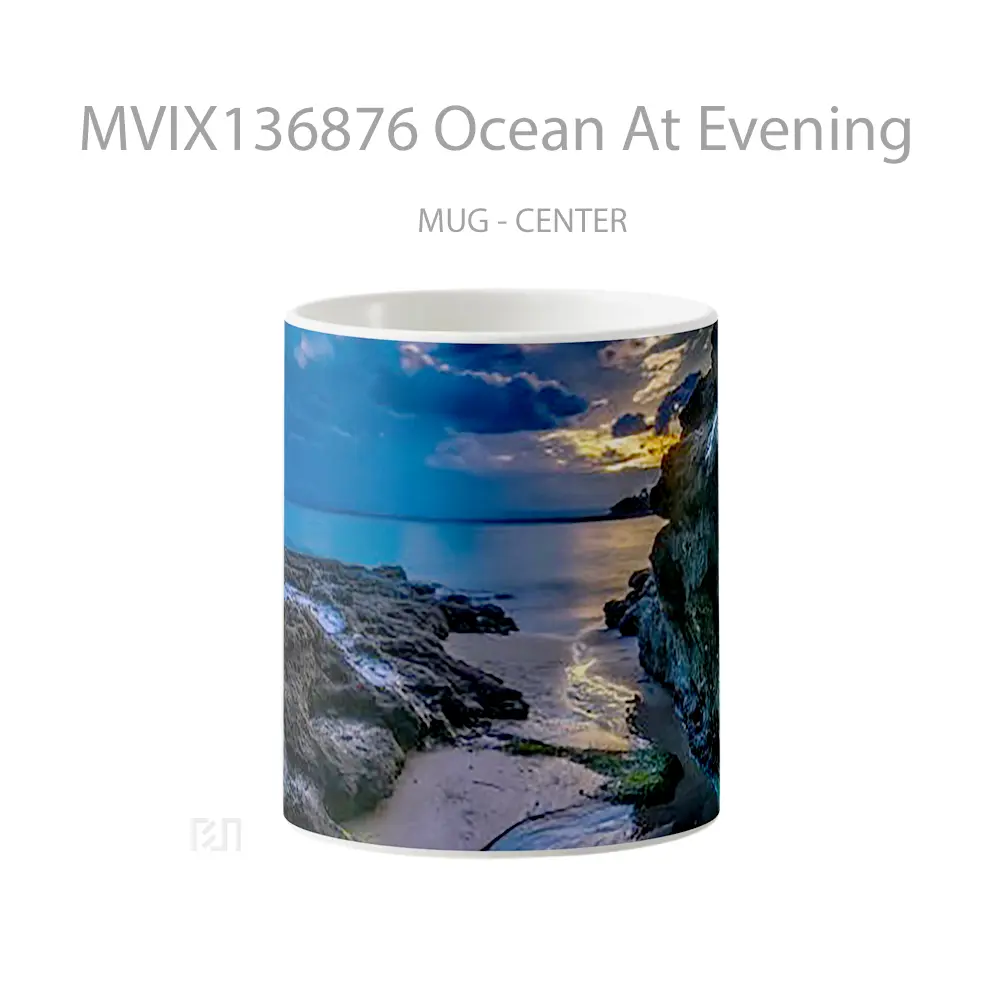 Mug Ocean At Evening Gelas Pemandangan Alam