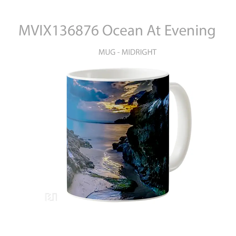 Mug Ocean At Evening Gelas Pemandangan Alam - All-side / Desain