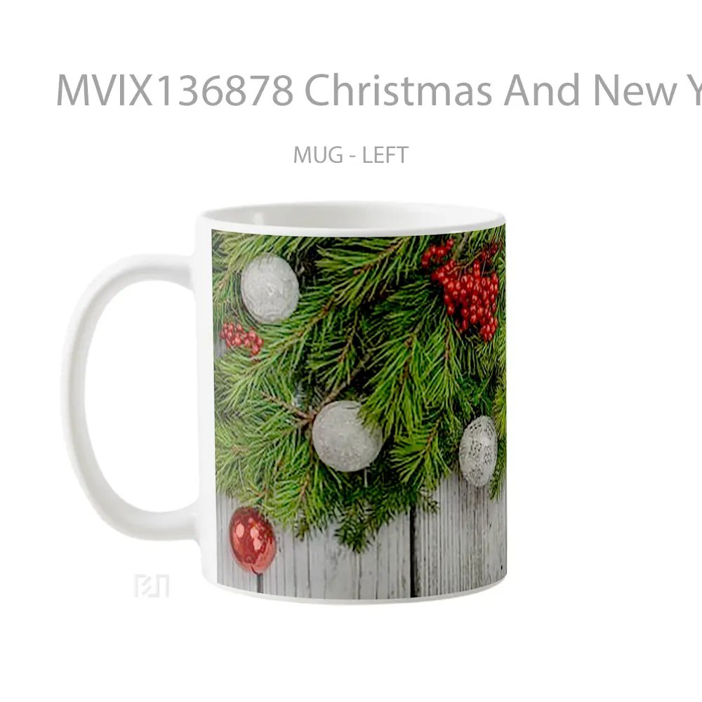 Mug Christmas And New Year Decoration Gelas Keramik Unik - All-side / Desain