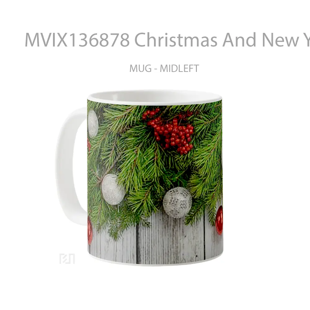 Mug Christmas And New Year Decoration Gelas Keramik Unik - All-side / Desain