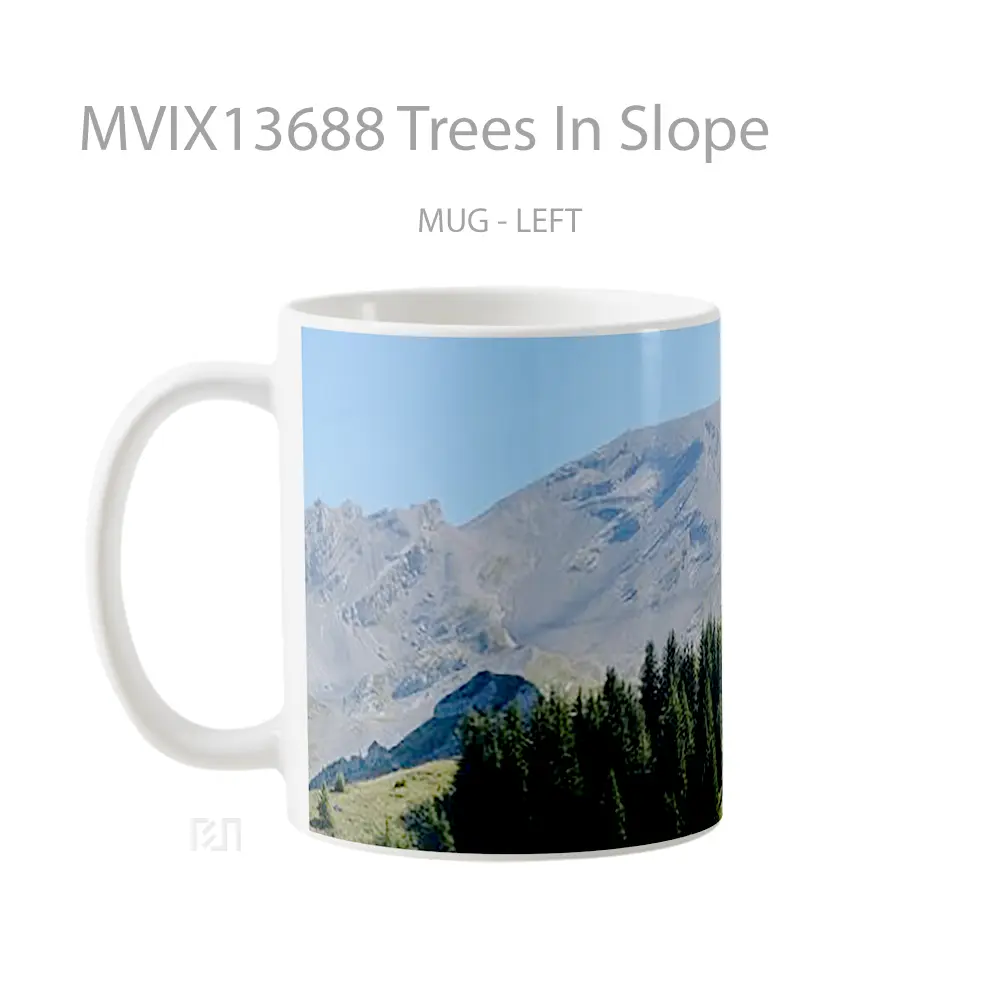 Mug Trees In Slope Gelas Pemandangan Alam - All-side / Desain