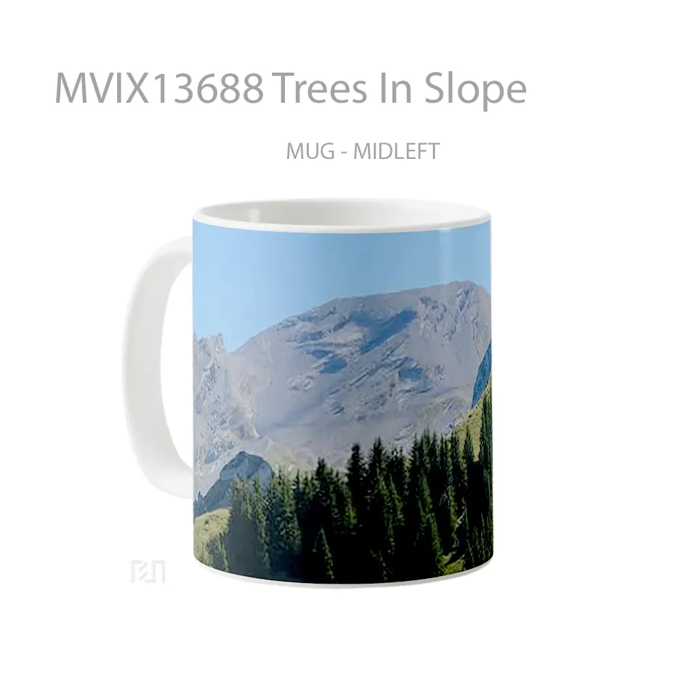 Mug Trees In Slope Gelas Pemandangan Alam - All-side / Desain