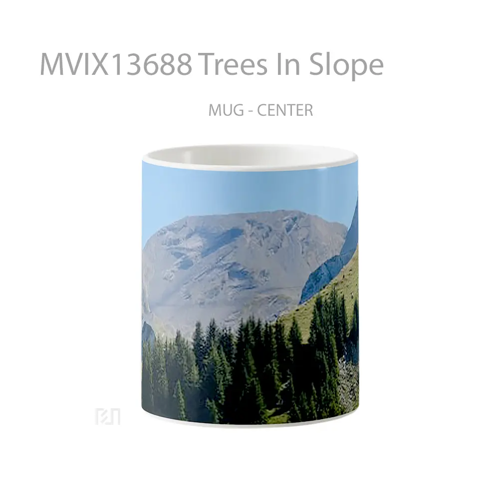 Mug Trees In Slope Gelas Pemandangan Alam