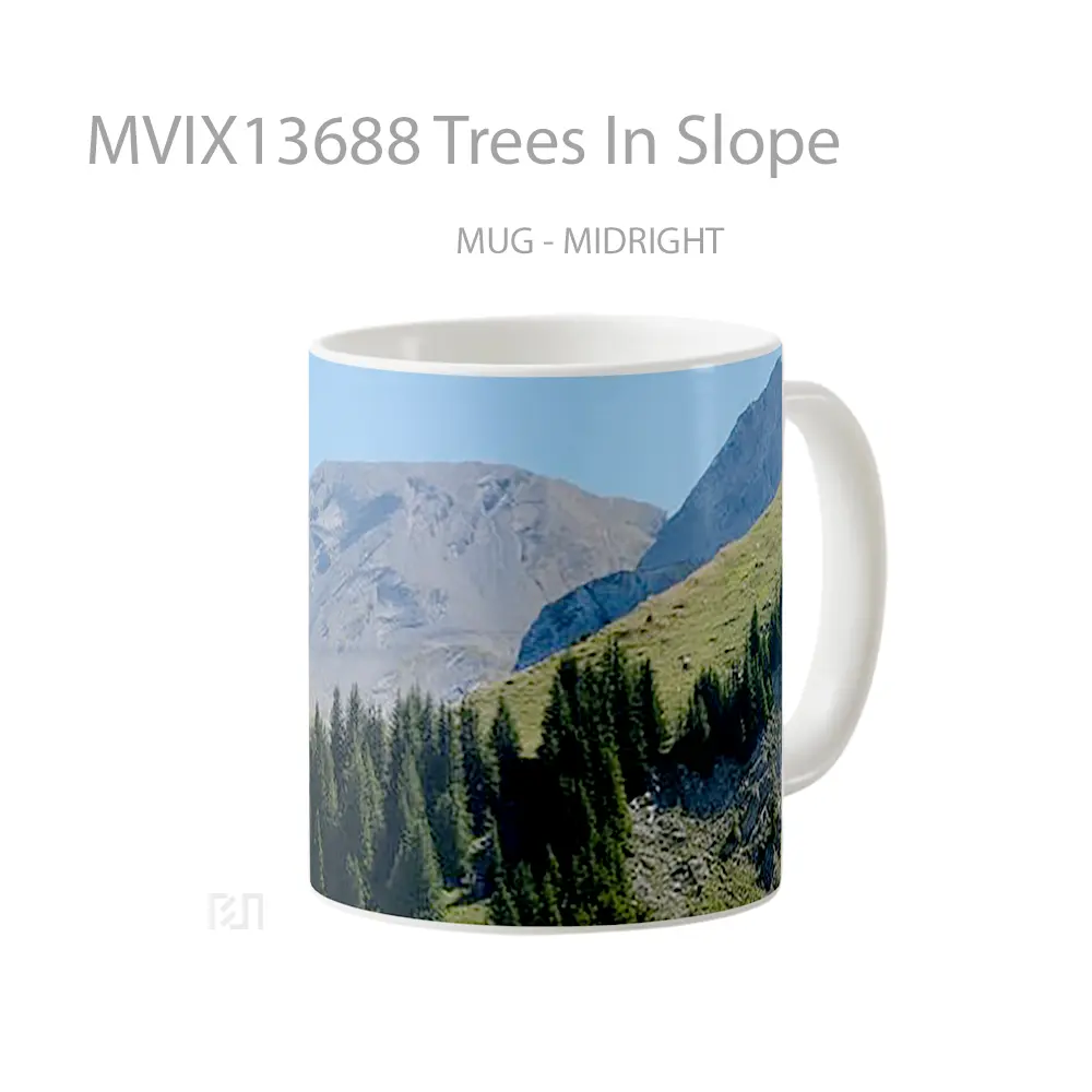 Mug Trees In Slope Gelas Pemandangan Alam - All-side / Desain