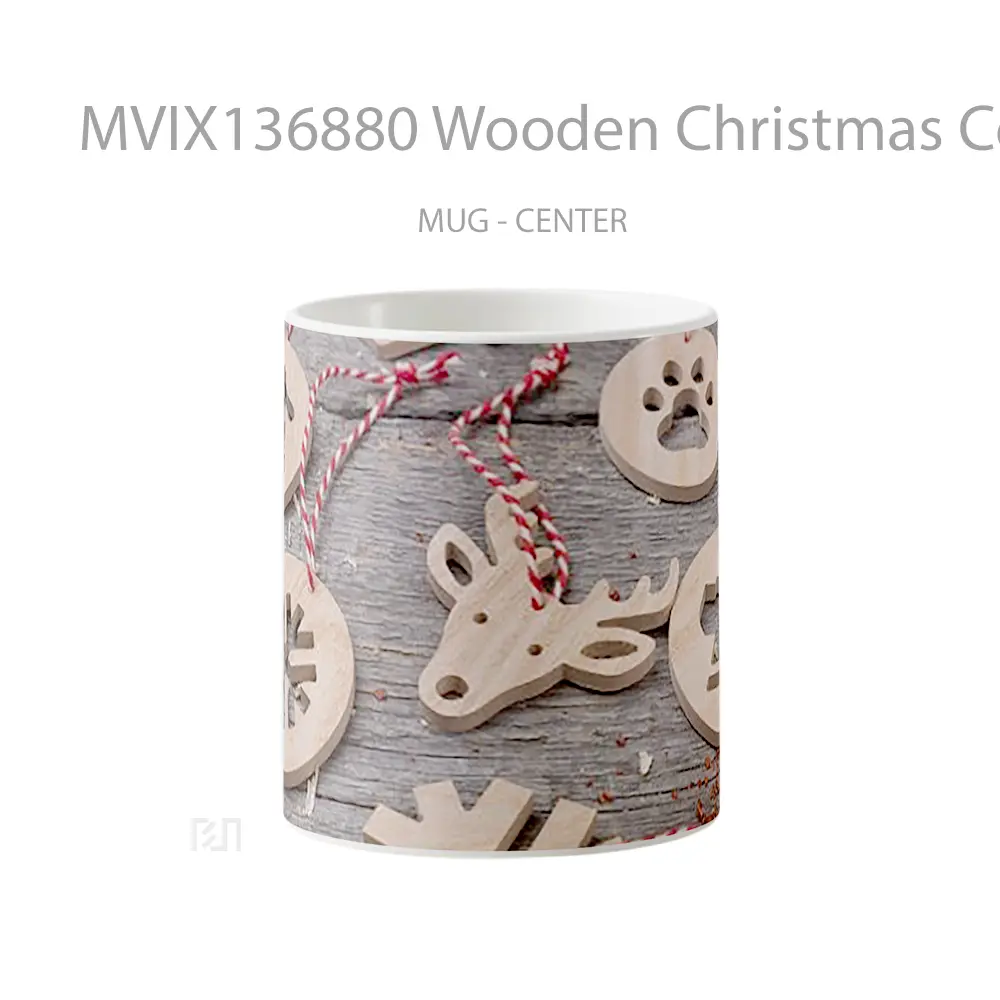 Mug Wooden Christmas Colguijes Gelas Keramik Unik